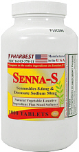 Senna-S Laxative Tablets PharmBest 1000-Count