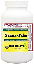 Senna Laxative 8.6mg Tablets 1000-Count Pharbest