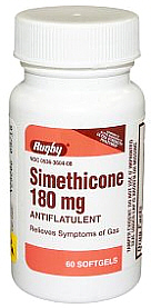 Simethicone 180mg Softgels Rugby 60-Count