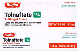 Tolnaftate Antifungal Cream 1% 0.5oz Rugby/Major