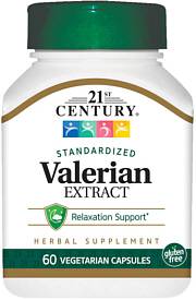 Valerian Extract Capsules 60-Count 21st Century