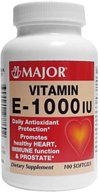 Vitamin E 1000 IU Softgels Major 100-Count