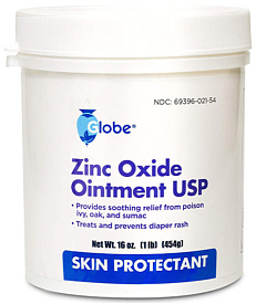 Zinc Oxide Ointment 20% 1 pound Globe