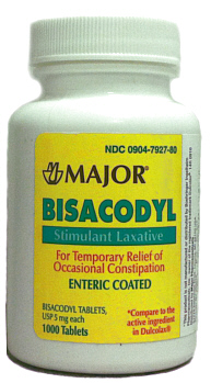 Bisacodyl 5mg Enteric Coated Tablets 1000s by Major